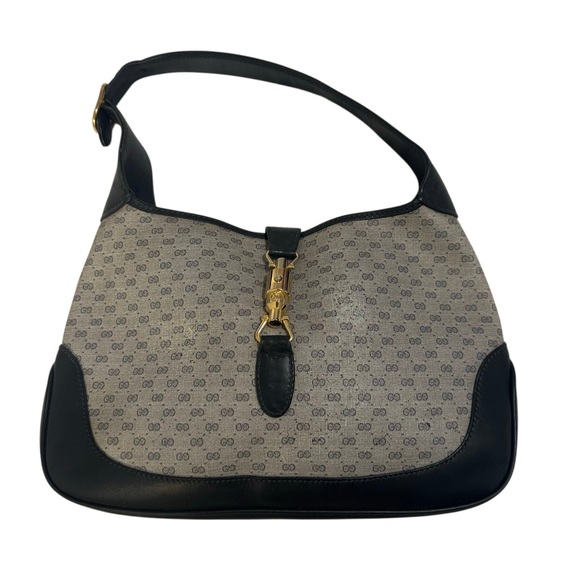 Gucci Black and Gray 2 way Jackie Bag with piston lock - Picture 1 of 12